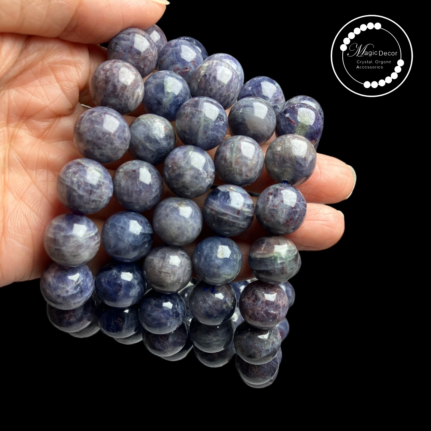 250217-D71 12mm+星光血滴堇青手串