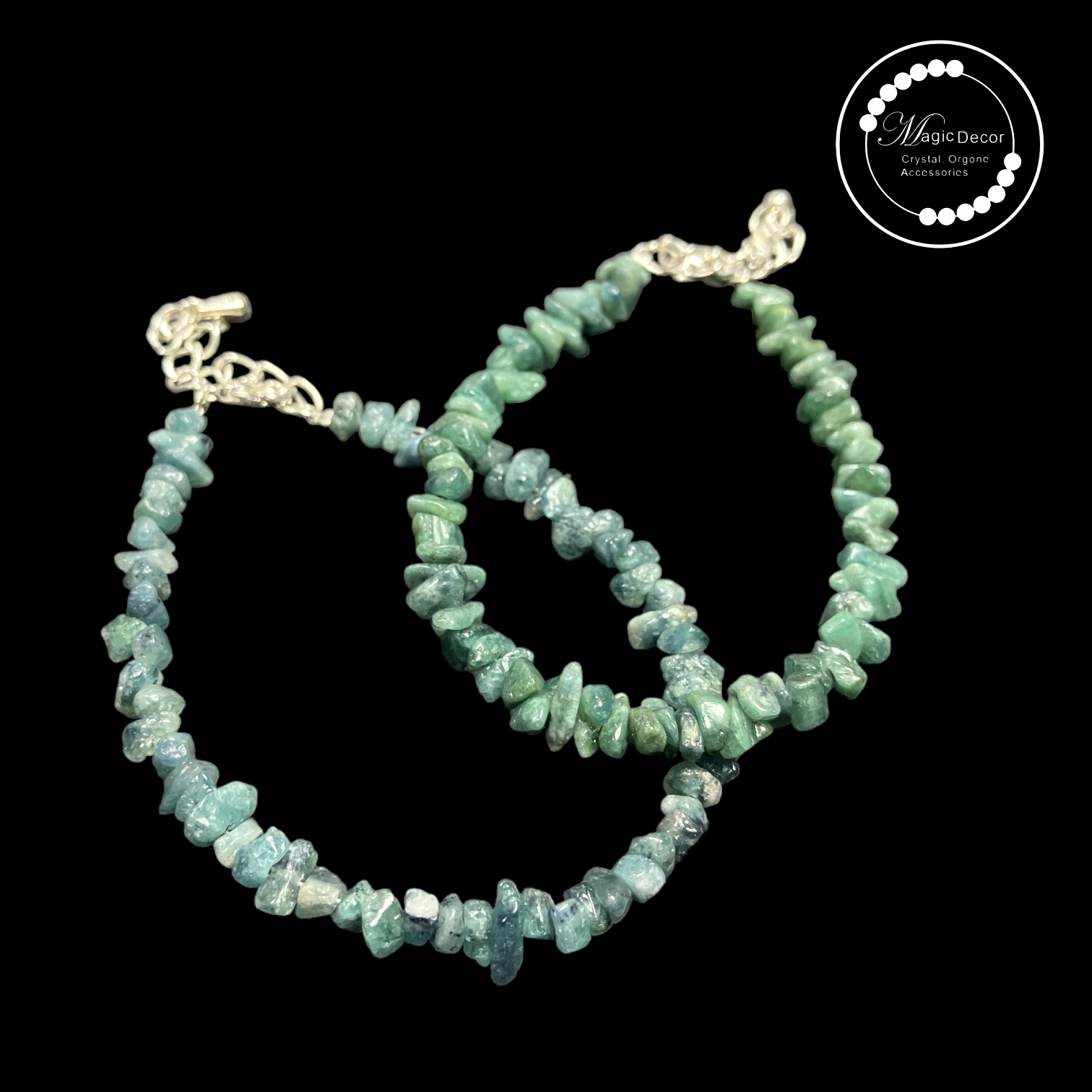 0907-a18 全藍碧璽原石隨型手鏈