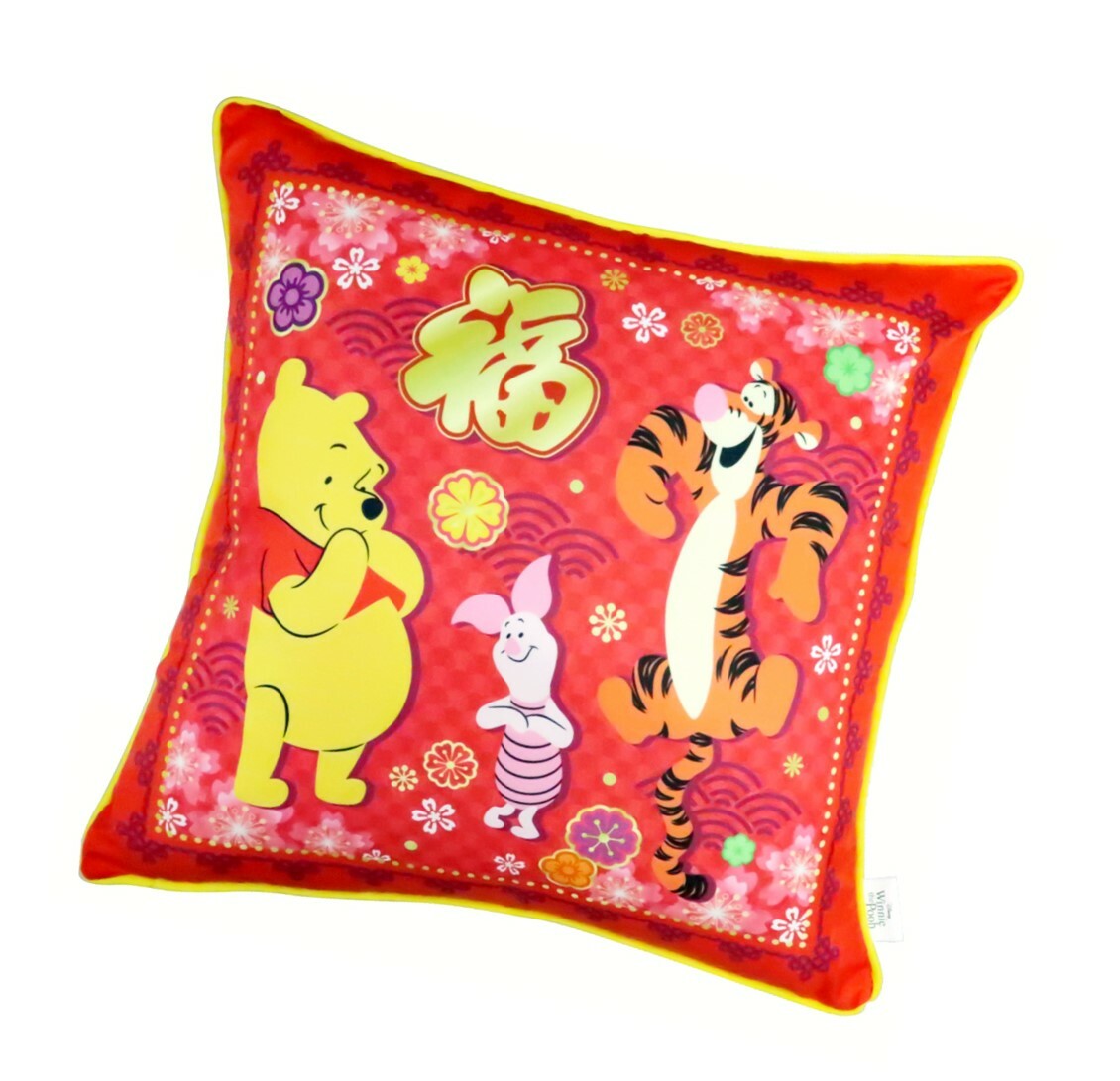 迪士尼小熊維尼  咕臣 抱枕 坐墊 (新年版)
