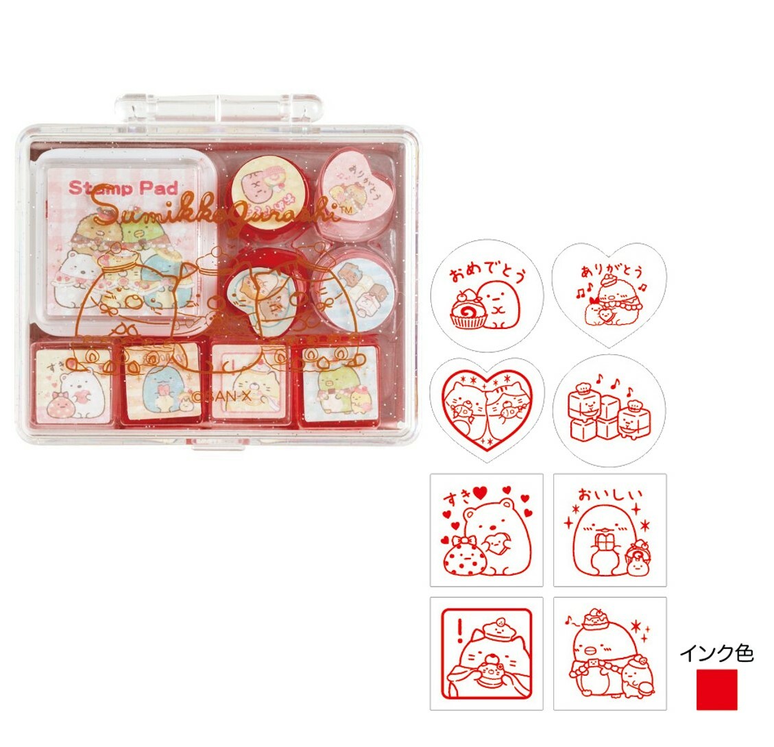 角落生物迷你印章套裝S size-Pink(日本直送)
