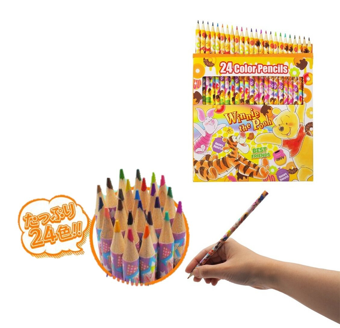 迪士尼小熊維尼  顏色筆套裝-24色(日本直送)