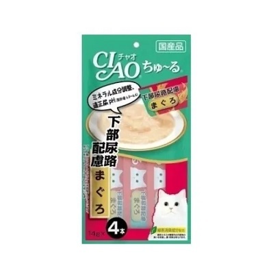 CIAO 吞拿魚醬 (防尿石)(14gx4支裝)【$100 X 7 包】