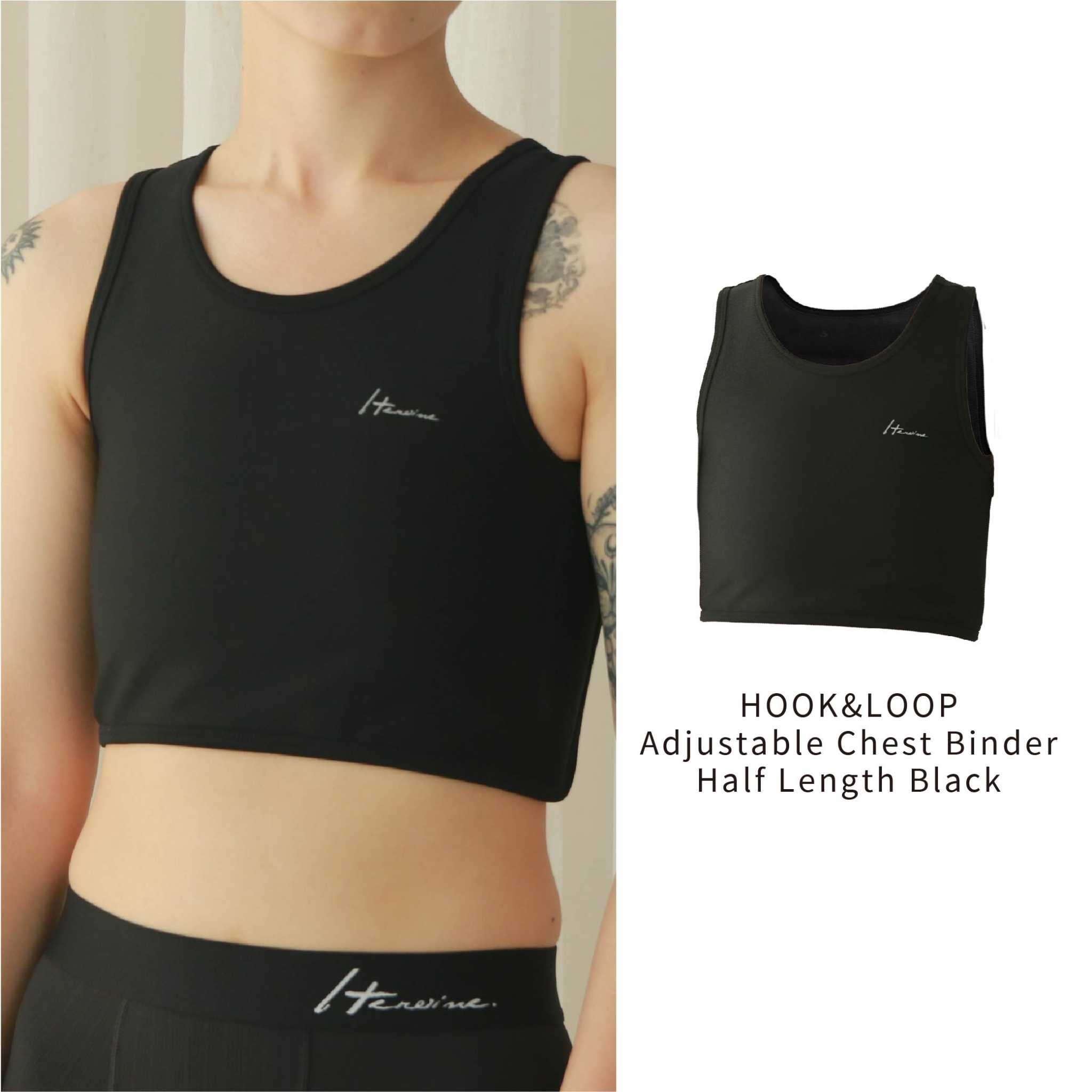 HOOK&LOOP Adjustable Chest Binder Half Length