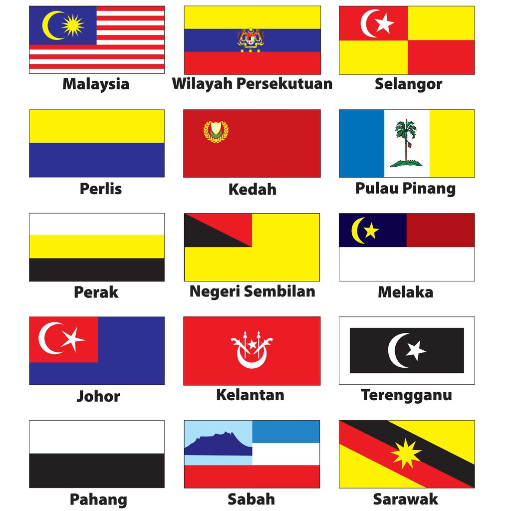Bendera Tangan Malaysia dan Semua Negeri Handflag *READY STOCK*