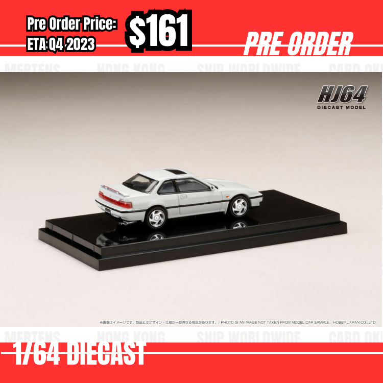 Pre Order-$161 Hobby Japan 1:64 Honda Prelude 2.0XX 4WS Special Edition (BA5) White HJ642002AW [OD10/06]
