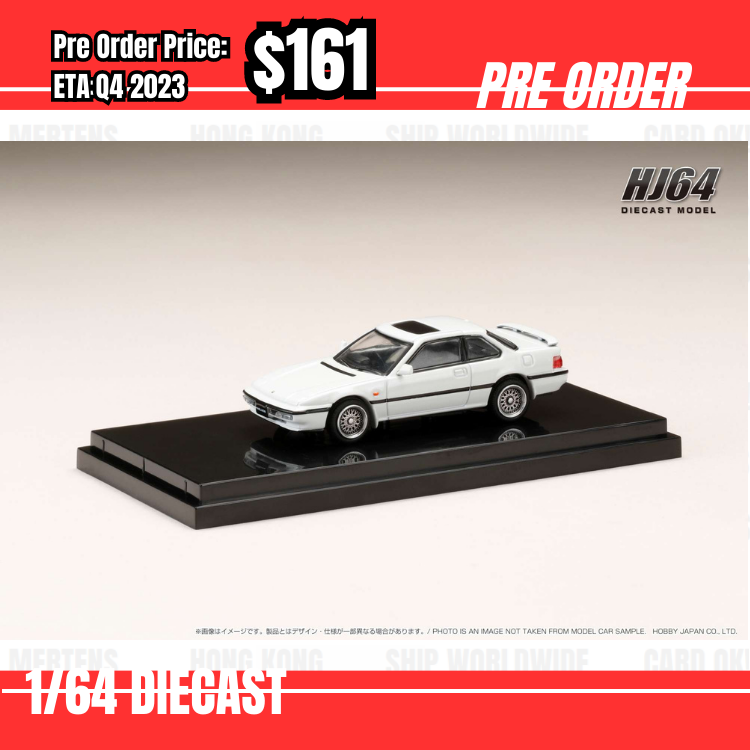 Pre Order-$161 Hobby Japan 1:64 Honda Prelude Si (BA5) 1989 Customized Version White HJ642002CW [OD10/06]