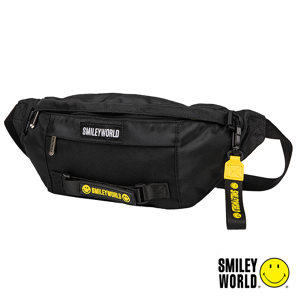 【SMILEY WORLD】  亮彩潮流斜跨包/腰包/肩包/胸包/大容量腰包/多功能斜背包(2色可選)