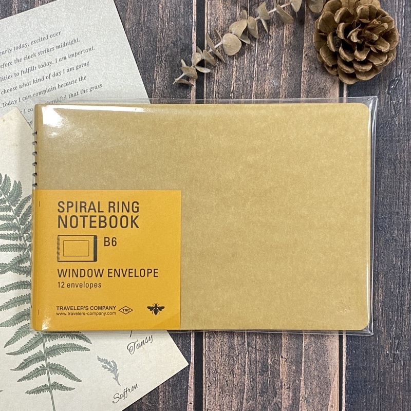 TRC spiral ring notebook 蜜蜂 信封透明窗