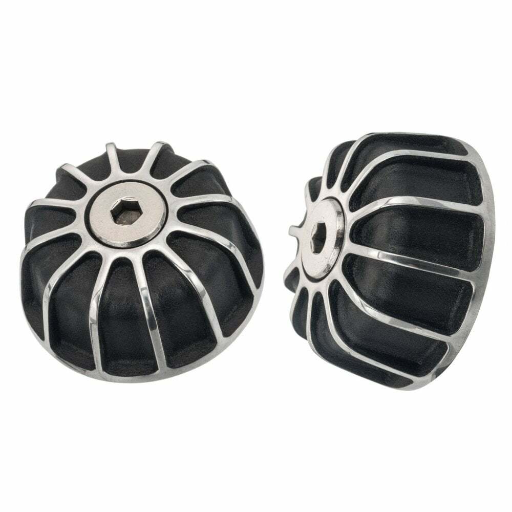 Motone 水冷凱旋專用 把手端 端子蓋 皇冠 - 黑銀