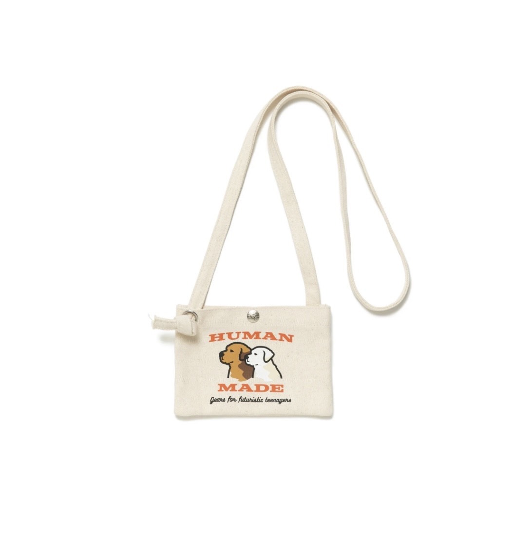 -(B013)-HUMAN MADE MINI SHOULDER BAG 純棉 拉布拉多 肩背迷你包 黑/白/墨綠/紫-HM25GD048