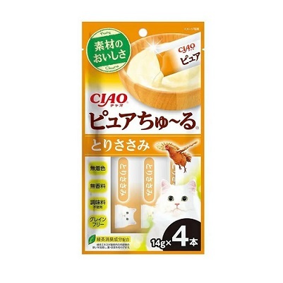 CIAO Pure Churu 雞肉醬 (14gx4支裝)【$100 X 7 包】【可混合其他口味】