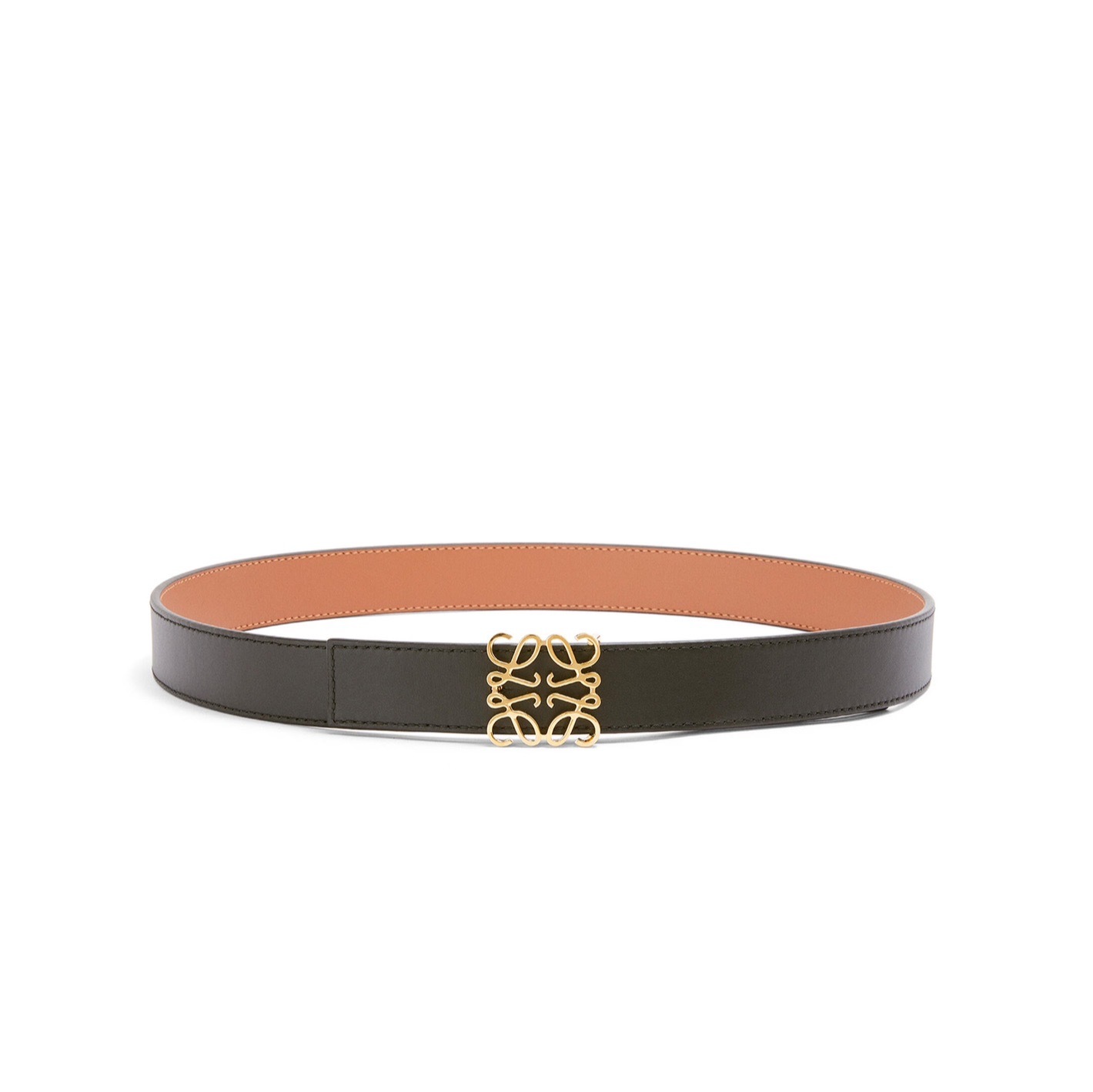 Loewe 光滑小牛皮 Anagram 雙面皮帶