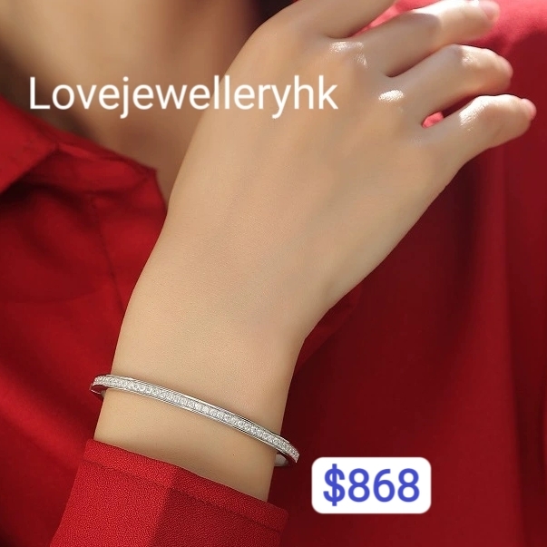 半圈莫桑鑽手鐲   B1.18C003