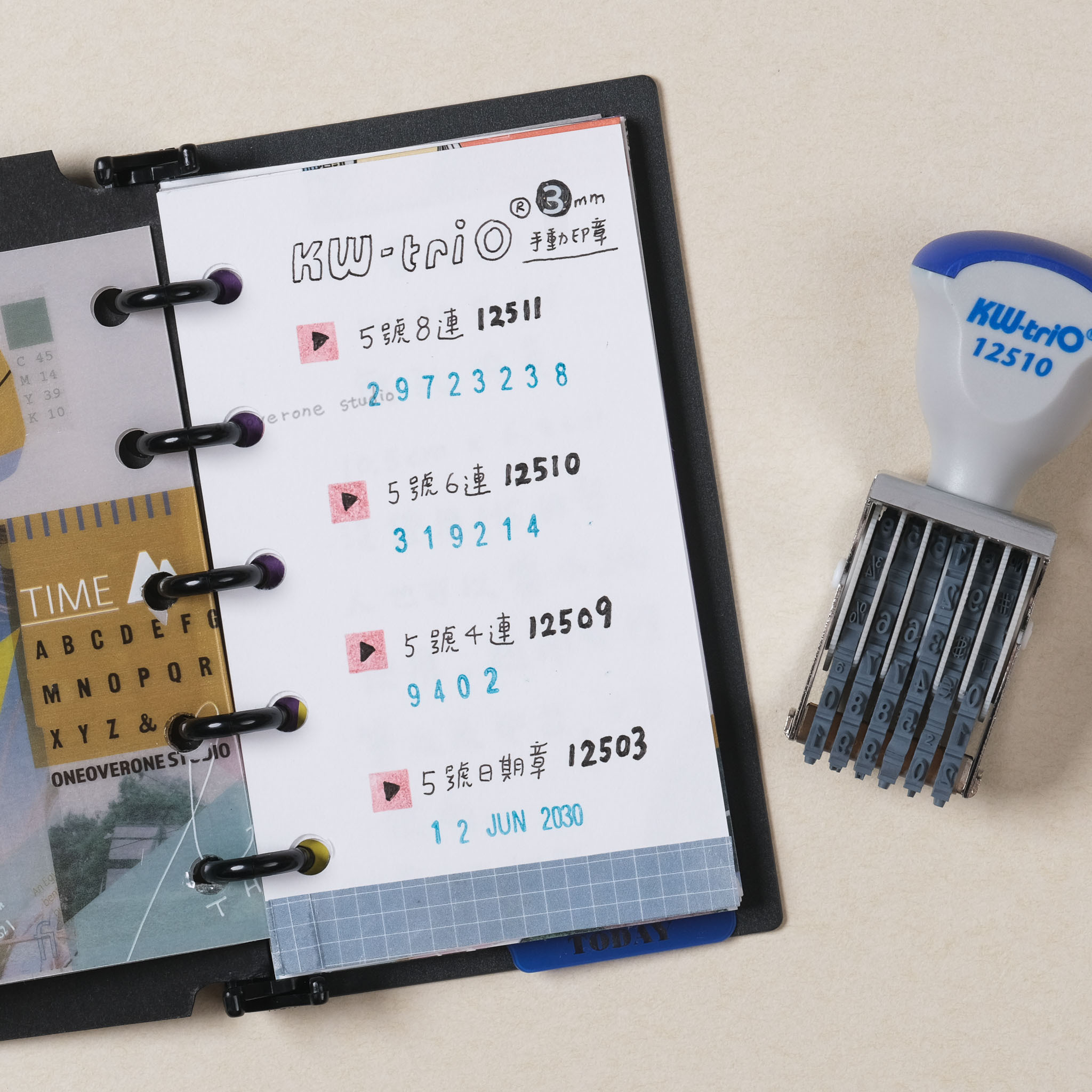 手動調整數字/日期 印章 /KW-triO/TAIWAN