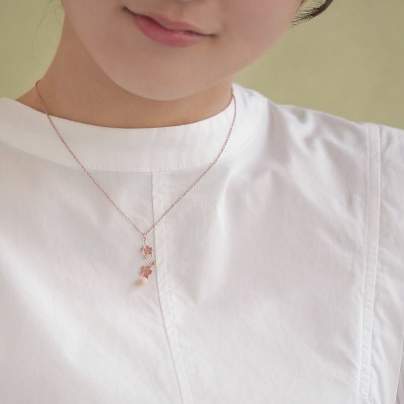 [日本制]櫻花天然石頸鏈