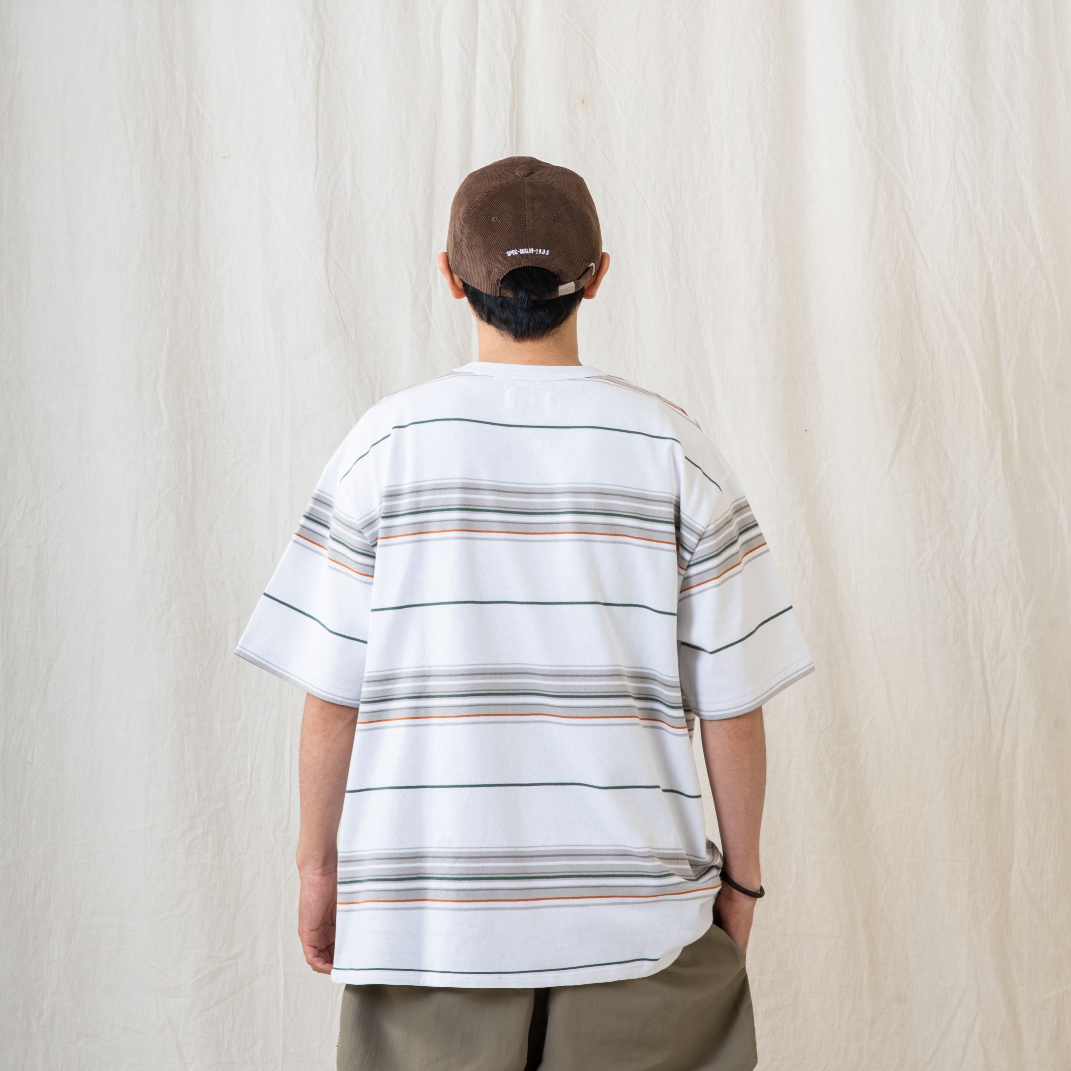 PERSEVERE ASYMMETRICAL STRIPE T-SHIRT - Black & Blue st