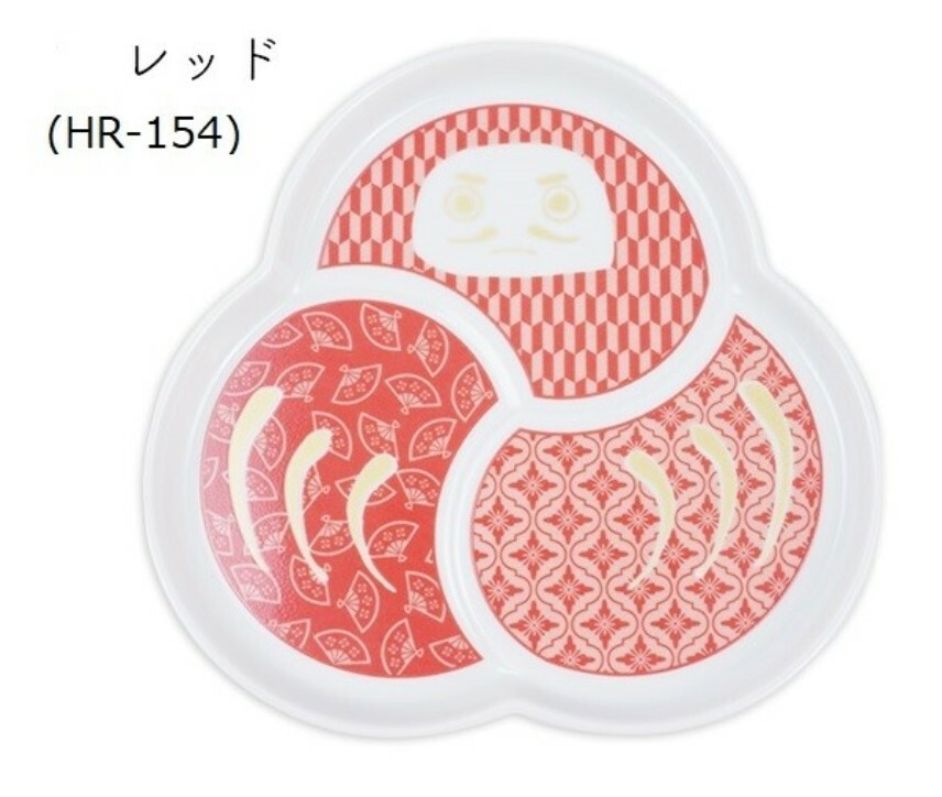 日本九谷燒陶瓷達摩瓦碟(紅) (日本製)