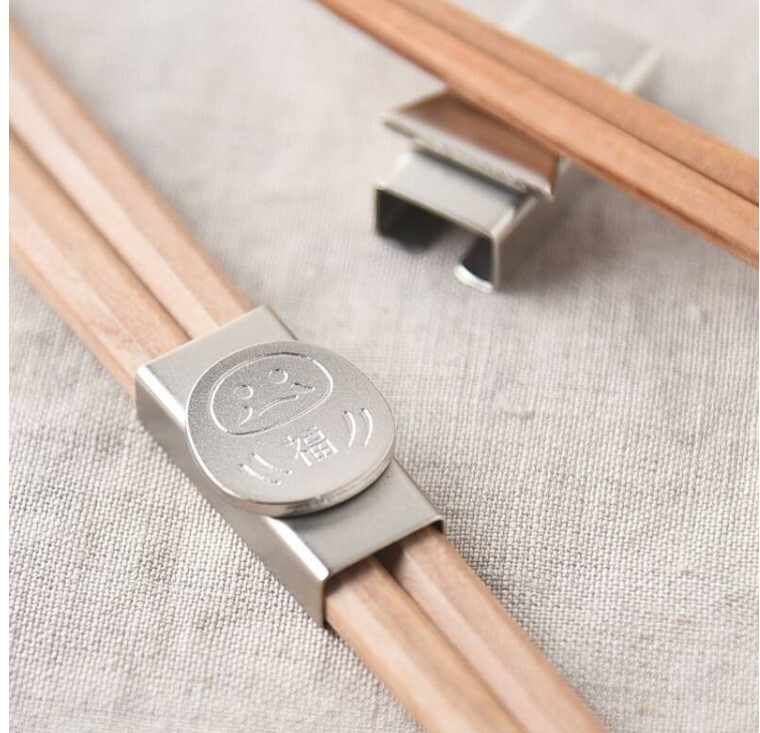 日本燕三条不銹鋼達摩筷子套/托(銀)(日本製)