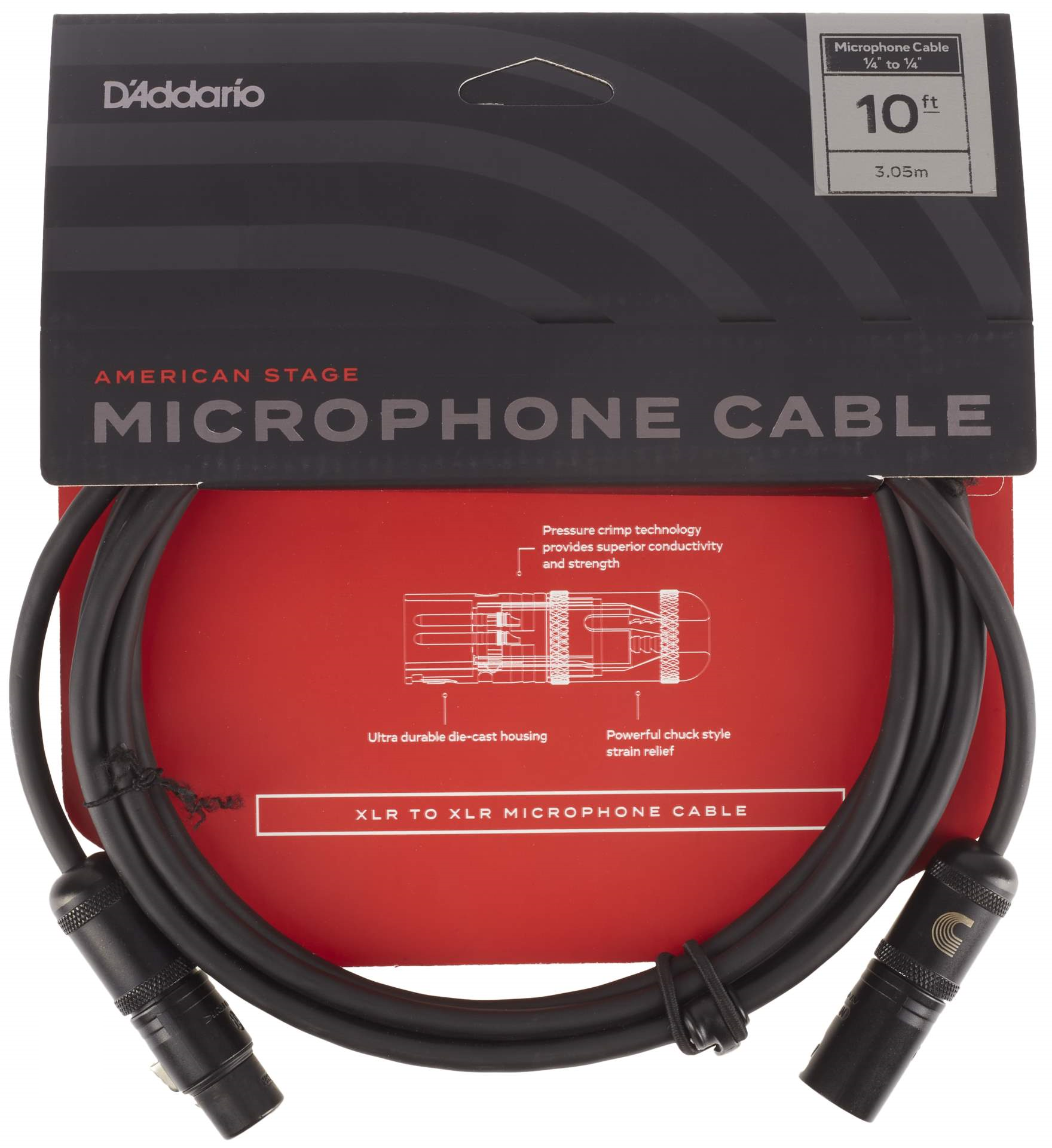 Daddario PW-AMSM-10/25『AMERICAN STAGE 』美製 麥克風線 公司貨【宛伶樂器】