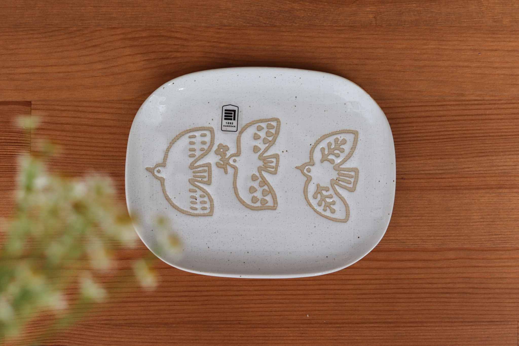 日本 瀨戶燒 KANESAN1893 鳥 角皿