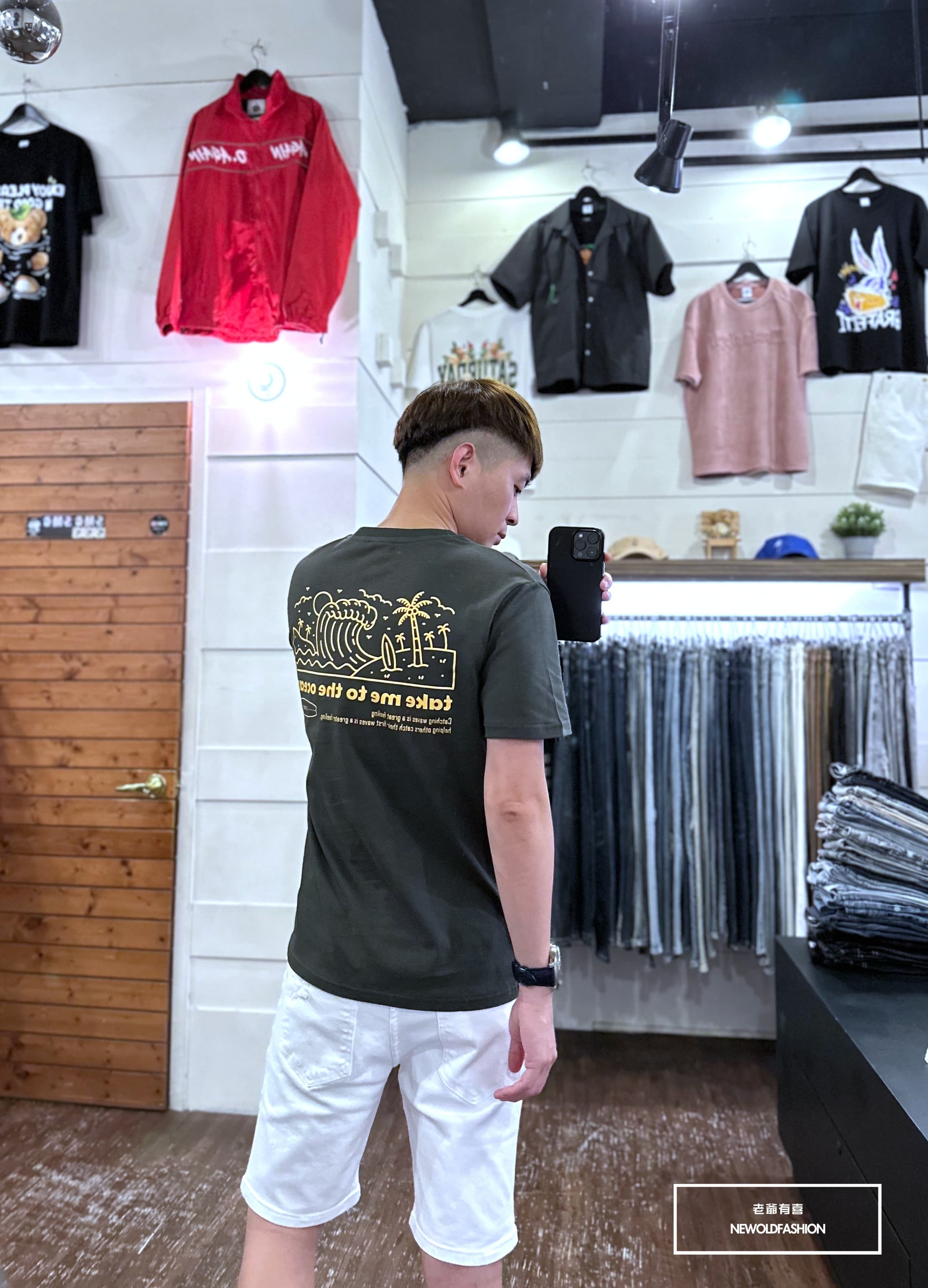 『新品上市』重磅SURF滑板女郎短T-綠