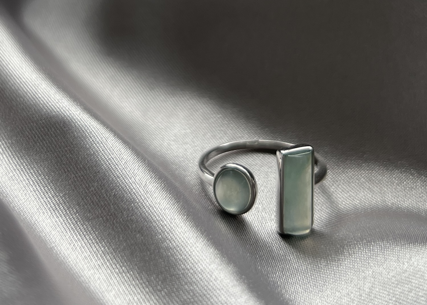 起光幾何裸石戒指18K