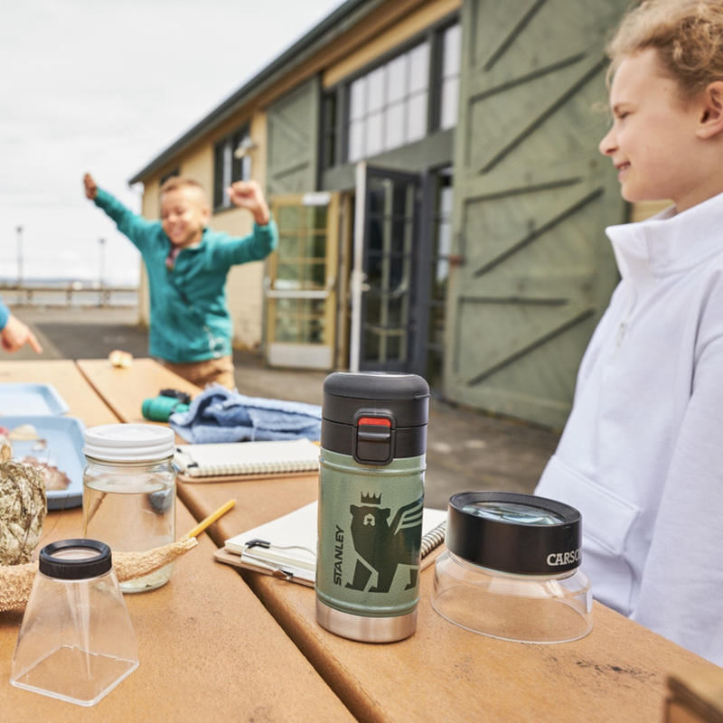 STANLEY YOUTH  跨界系列 彈蓋穩流 316不銹鋼 飛熊杯 / 錘紋綠