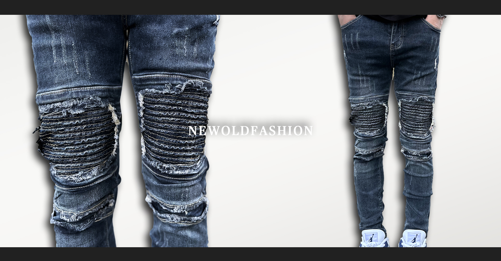 重磅深藍機車補丁小直筒