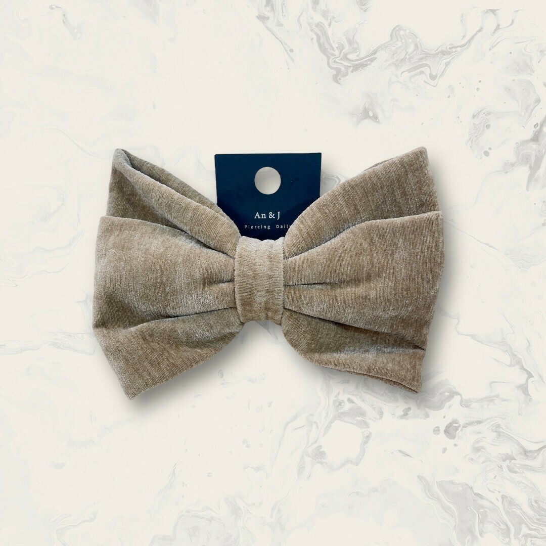 韓國直送髮飾 超大絨布雙層蝴蝶結彈夾