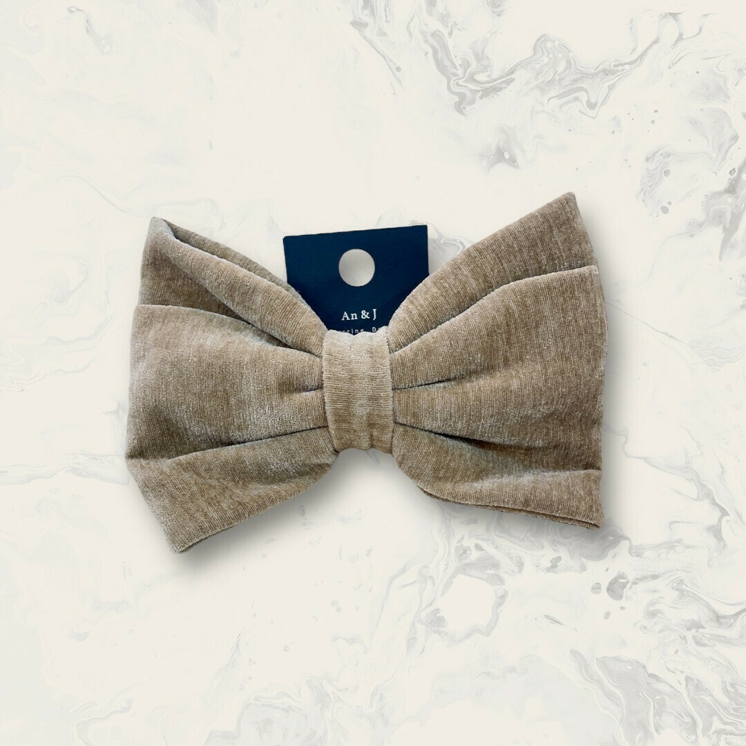 韓國直送髮飾 超大絨布雙層蝴蝶結彈夾