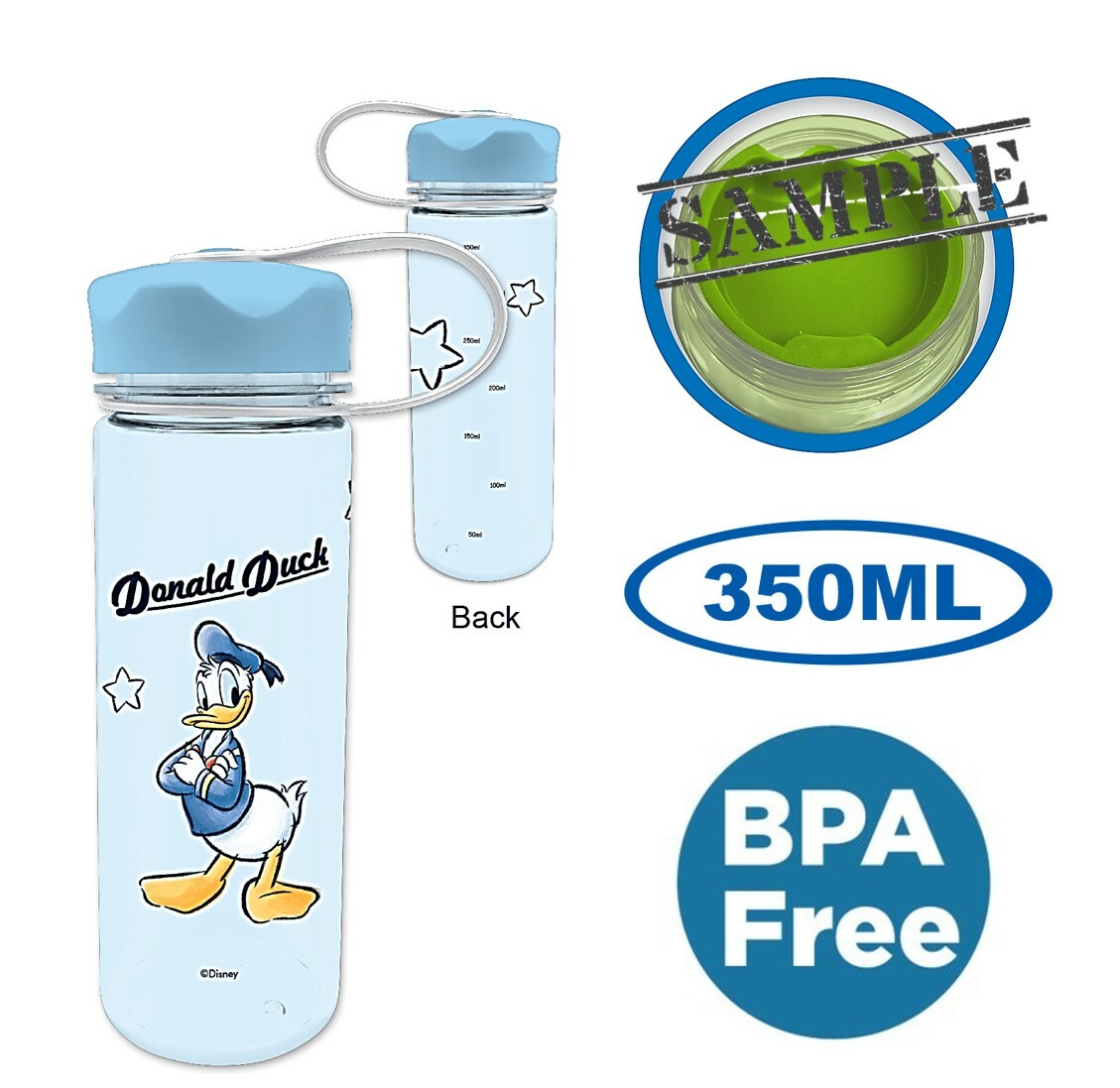 迪士尼唐老鴨 - 便攜式運動水樽(350ml)