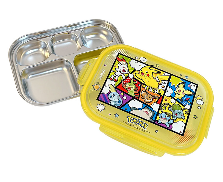 韓國製 Pokemon 比卡超不鏽鋼分隔餐盒
