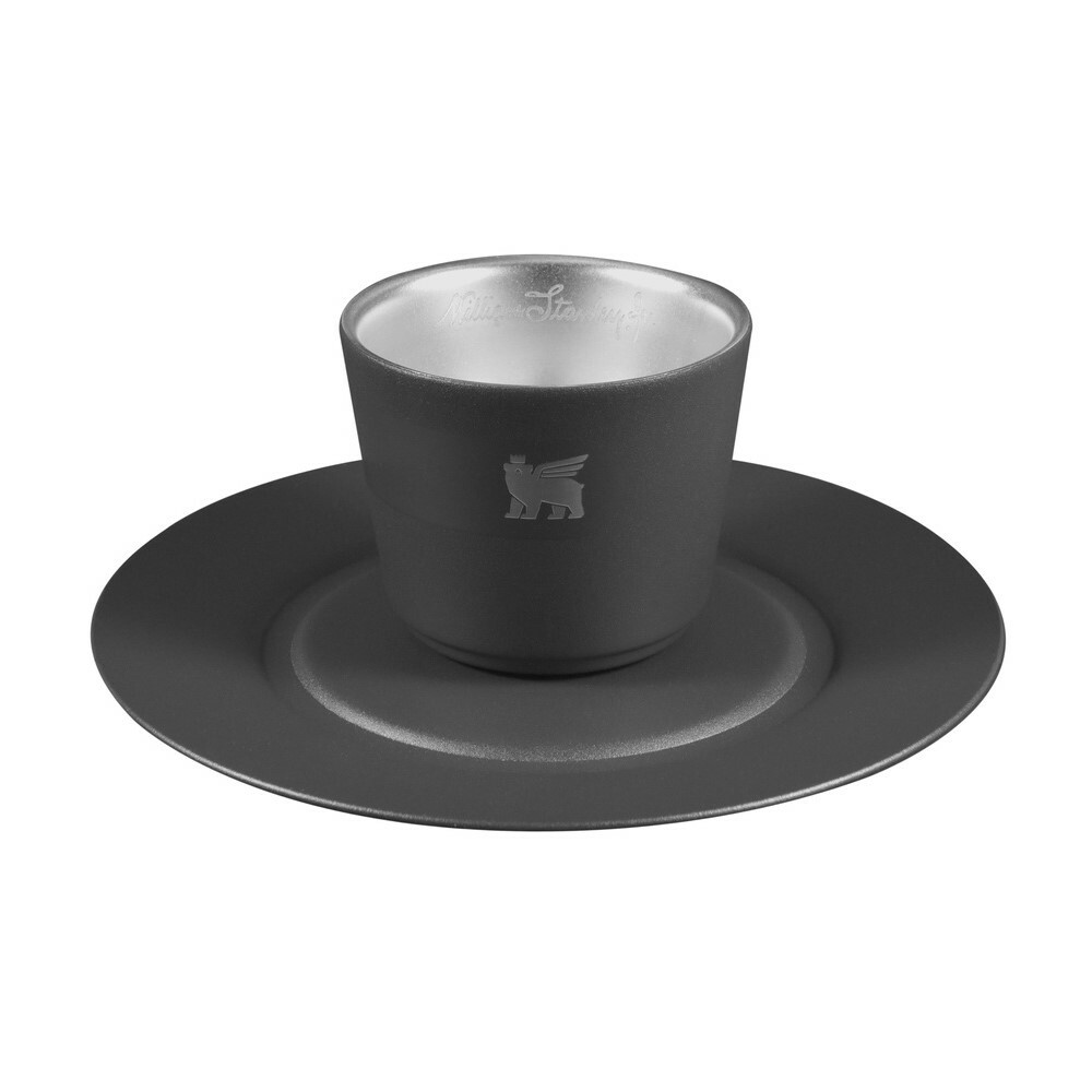 The DayBreak STANLEY 晨光時刻 雙層不鏽鋼濃縮咖啡杯盤組 / 消光黑