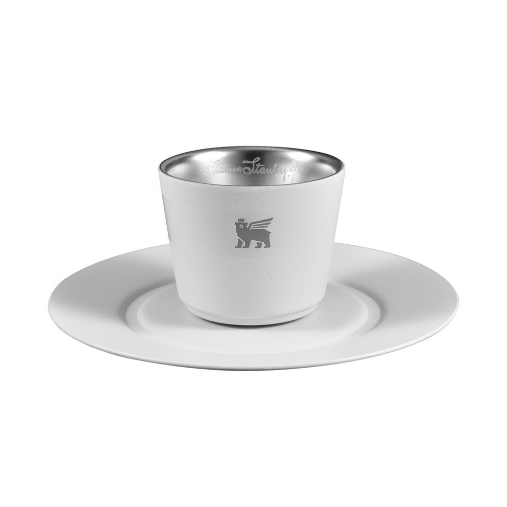 The DayBreak STANLEY 晨光時刻 雙層不鏽鋼濃縮咖啡杯盤組 / 晨霧白