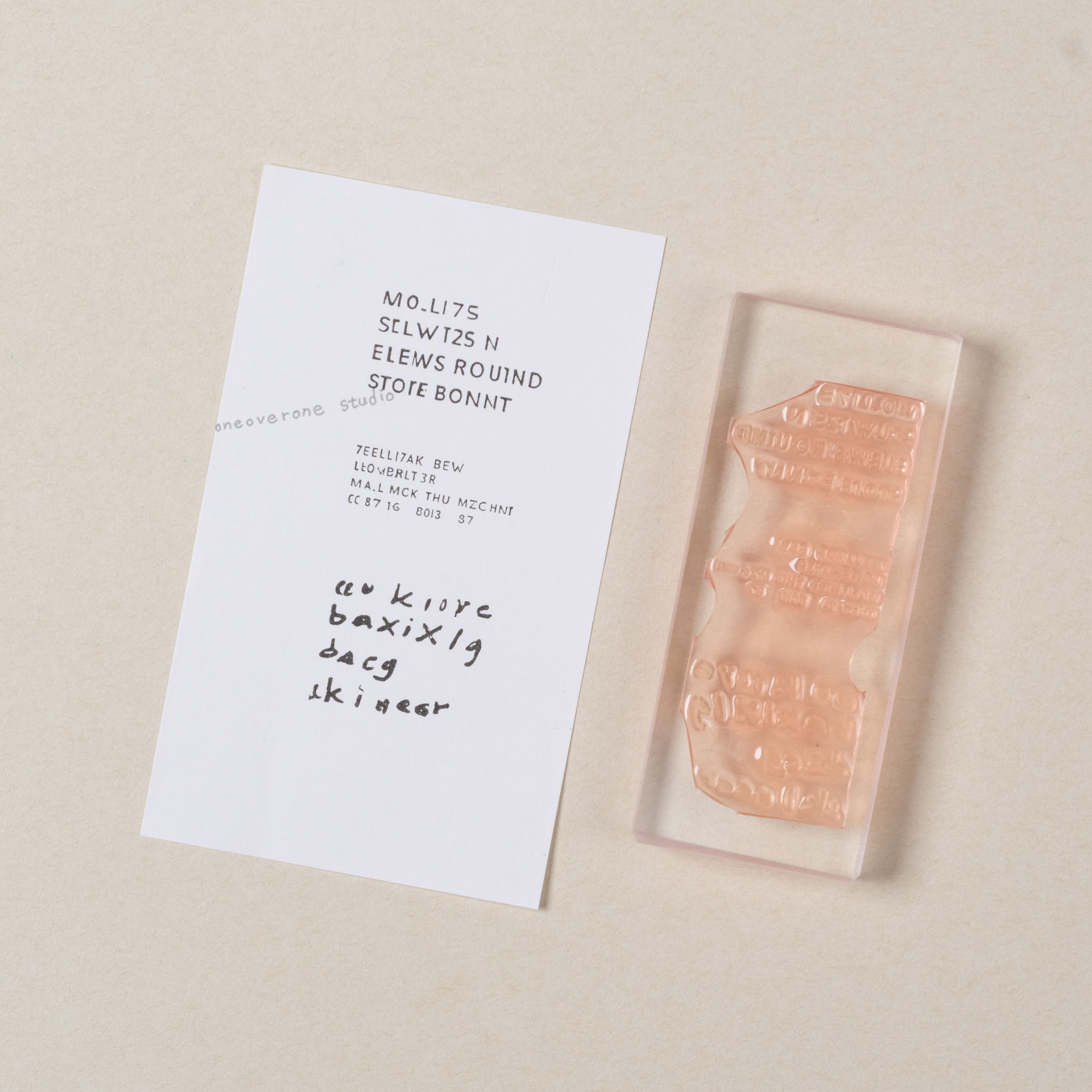 三種歐文點綴 膠版印章/一分之一工作室/臺灣