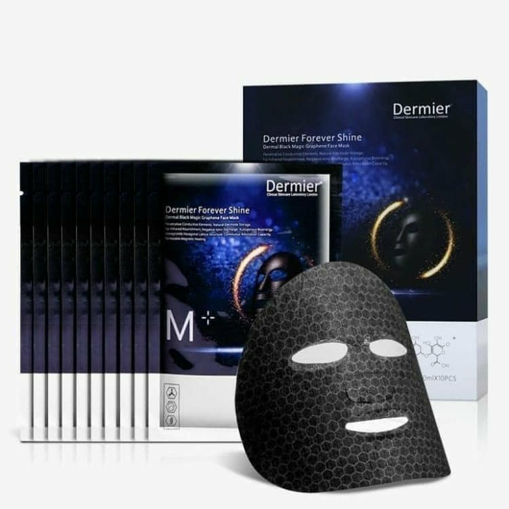 Dermier Black Magic Graphene Face Mask 石墨烯充電面膜 10pcs