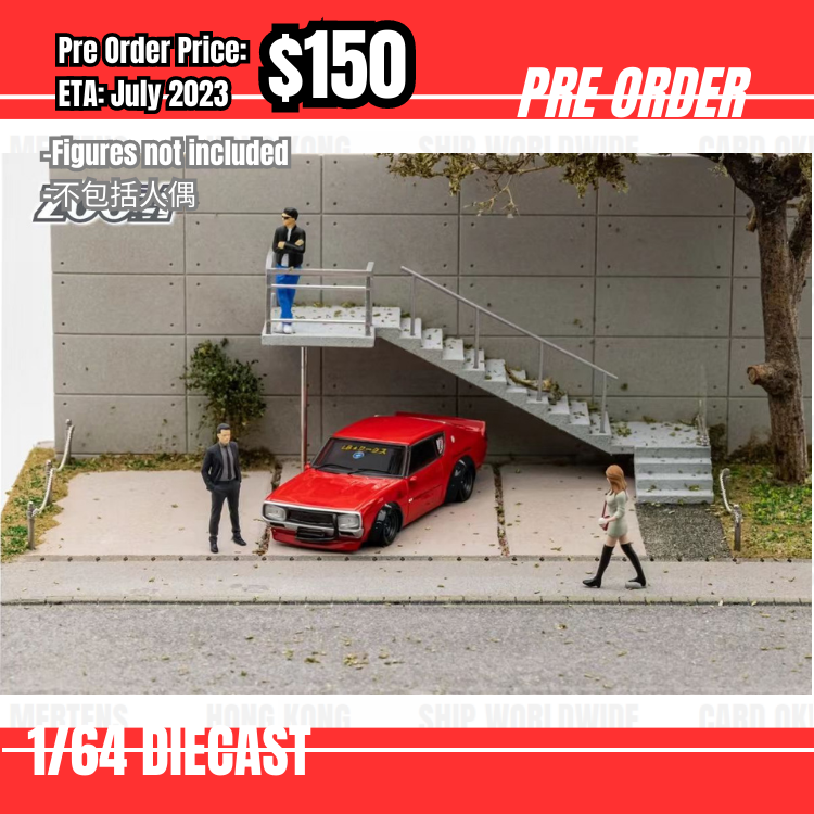 Pre Order-$150 Zoom 1:64 Nissan Skyline GT-R KPGC110 LB Wide Body Red [OD11/06]