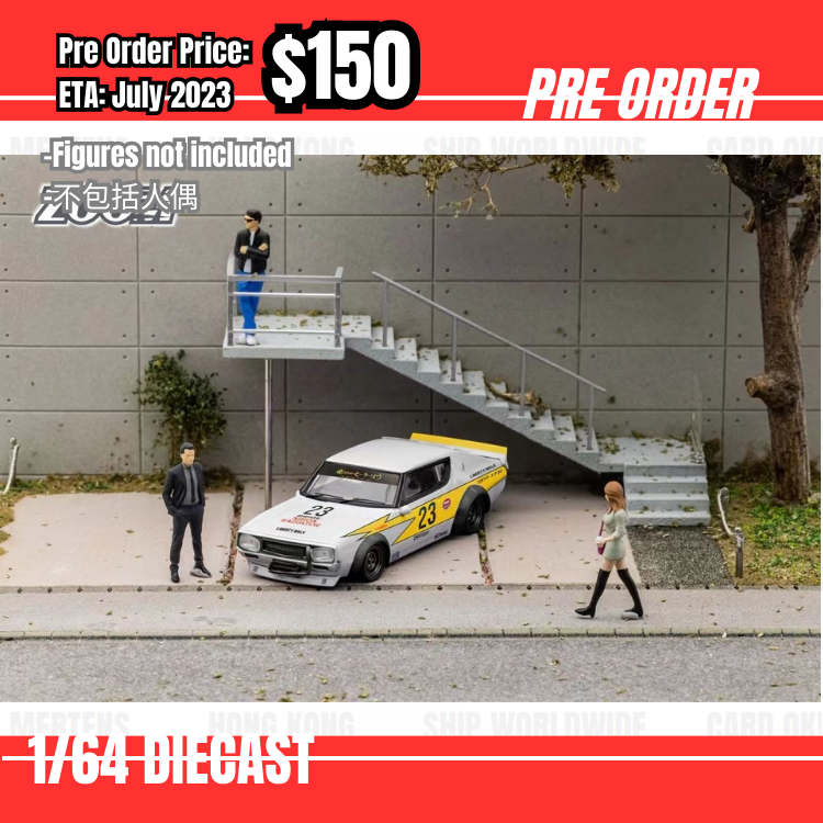 Pre Order-$150 Zoom 1:64 Nissan Skyline GT-R KPGC110 LB Wide Body Flash [OD11/06]