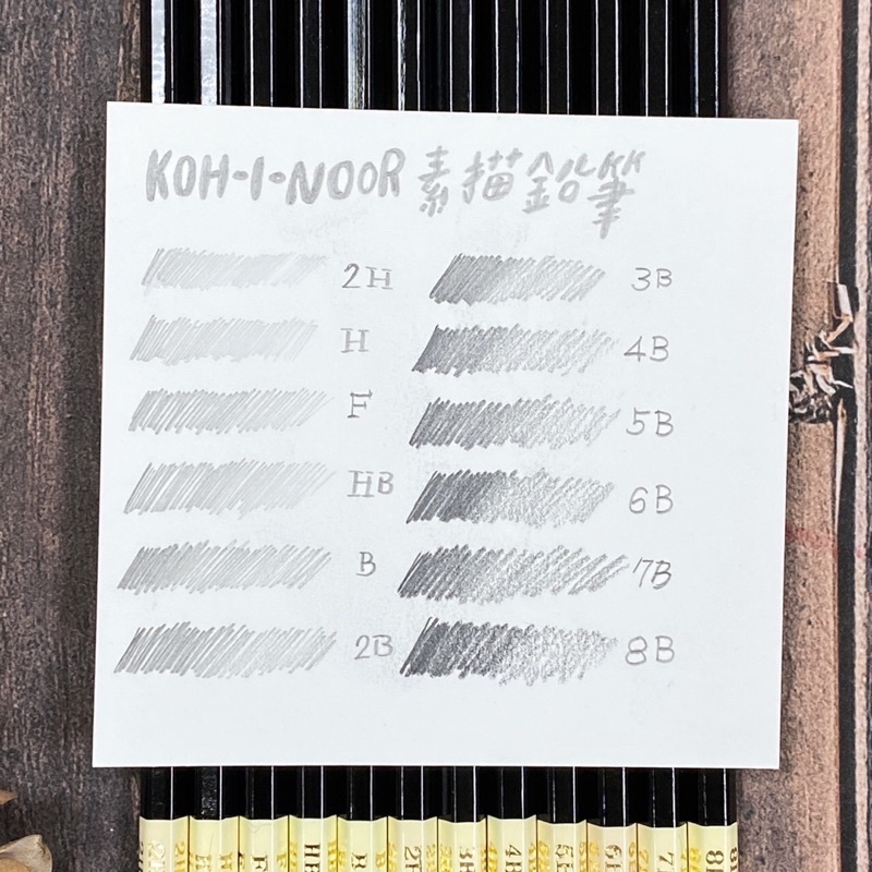KOH-I-NOOR素描鉛筆2H-8B