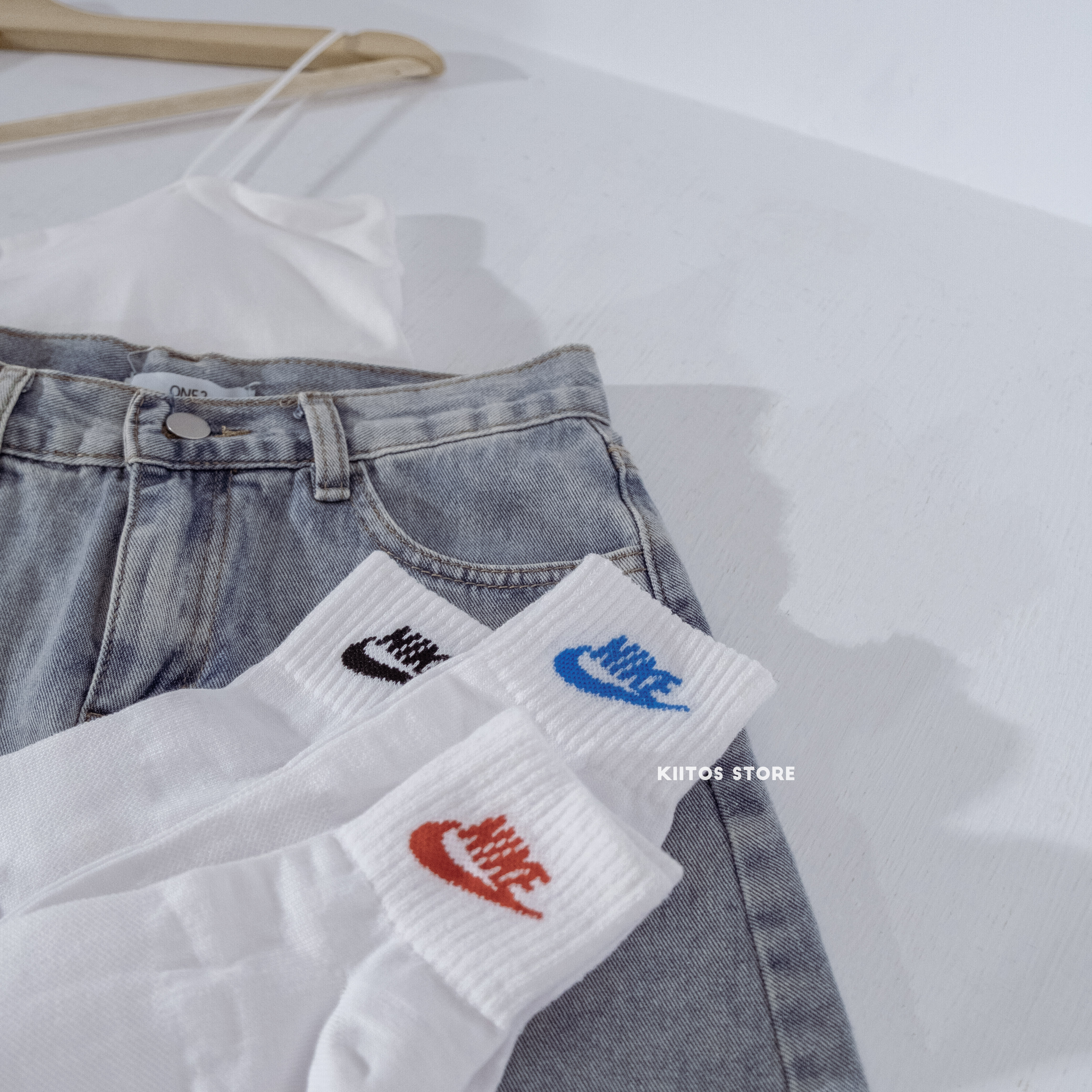 Nike Everyday Essential 黑紅藍 中筒襪 DX5074-911