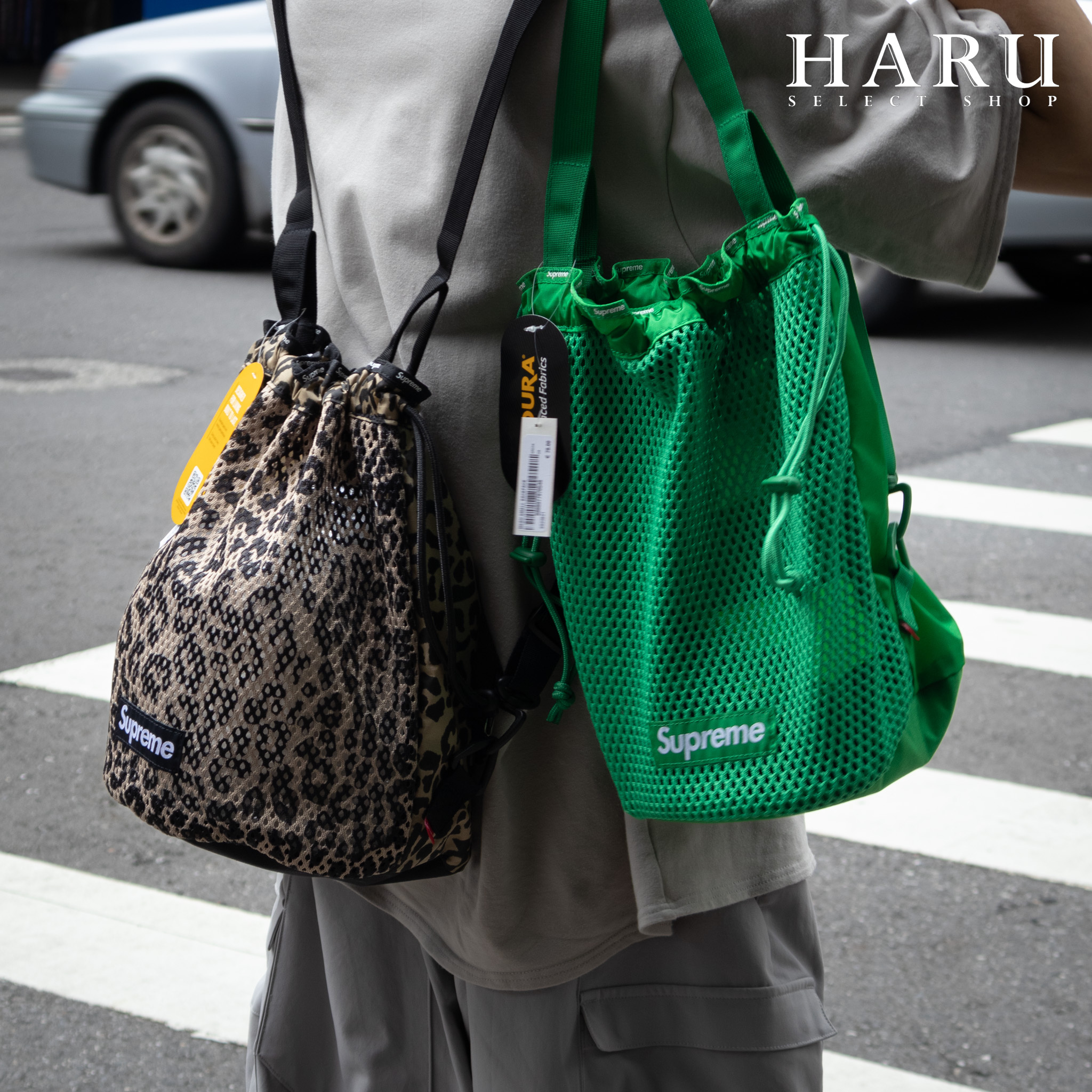 Supreme Mesh Small Backpack Leopard - バッグ