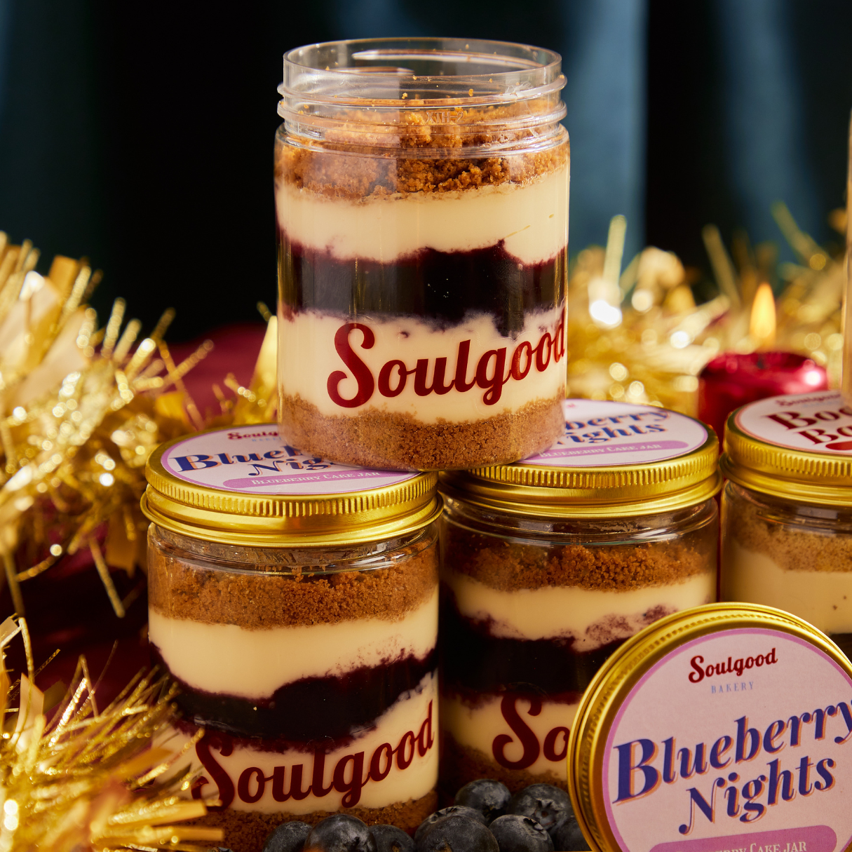 Blueberry Nights Cake Jar