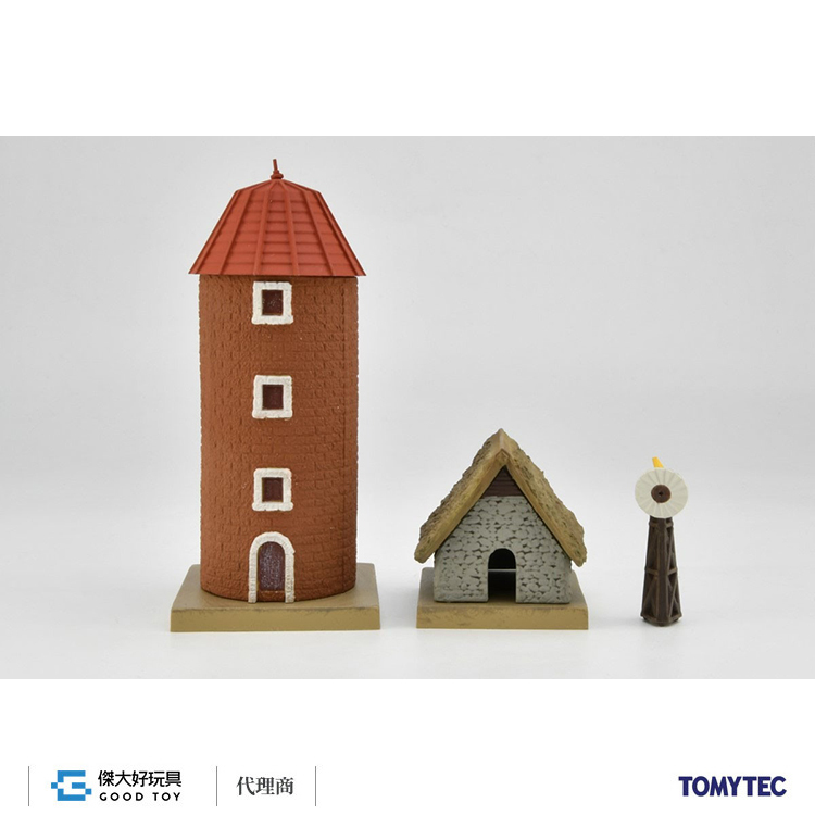 TOMYTEC 325987 建物 100-3 牧場C3 (筒倉．羊小屋．風車)