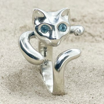 BBM 貓咪戒（Blue Topaz Eyes）