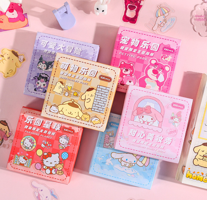 三丽鸥甜宠限定手账贴纸（100枚）