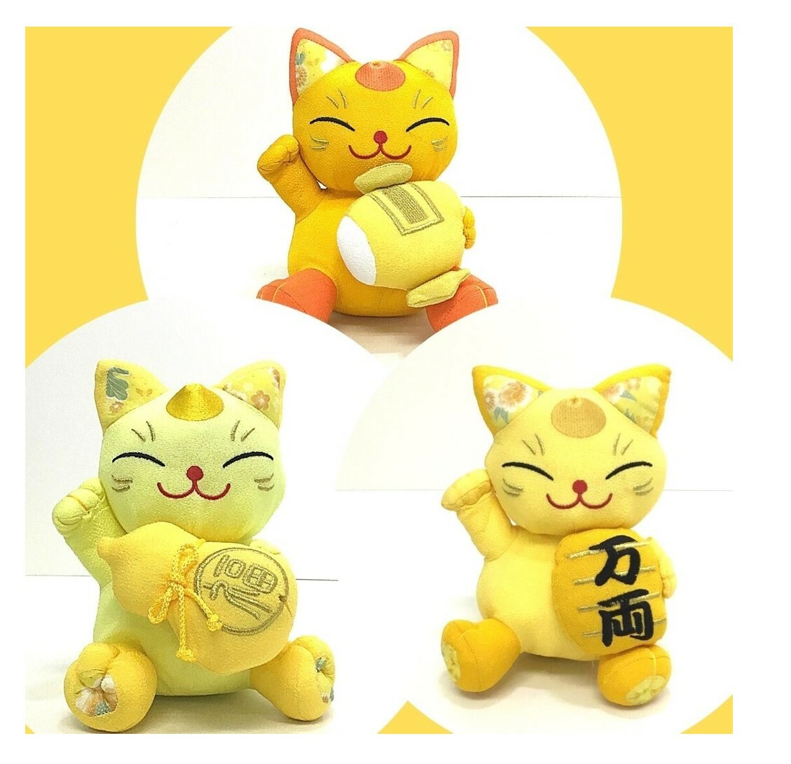 黃金招財貓娃娃(隨機 款式)