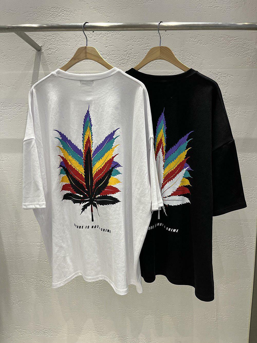 OverSize大麻花圖案短袖Tee 10.GVTY-001T