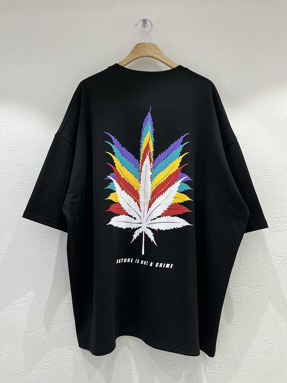 OverSize大麻花圖案短袖Tee 10.GVTY-001T