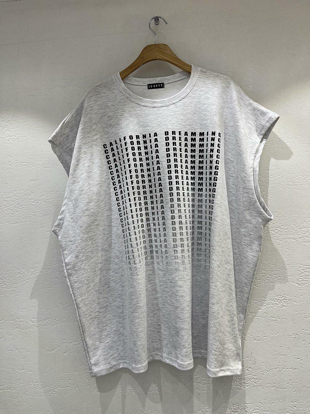 OverSize英文字圖案背心 10.GVTY-003V