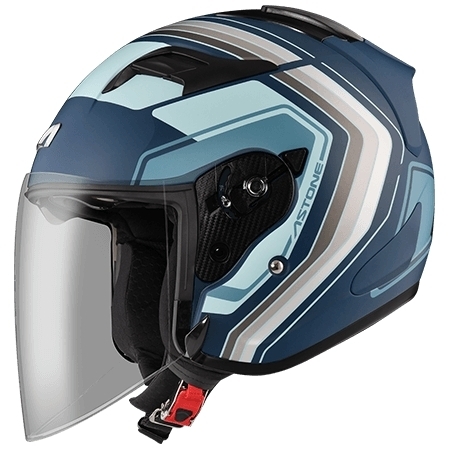 ASTONE DJS 彩繪 BM13 平光藍/淺藍 3/4罩